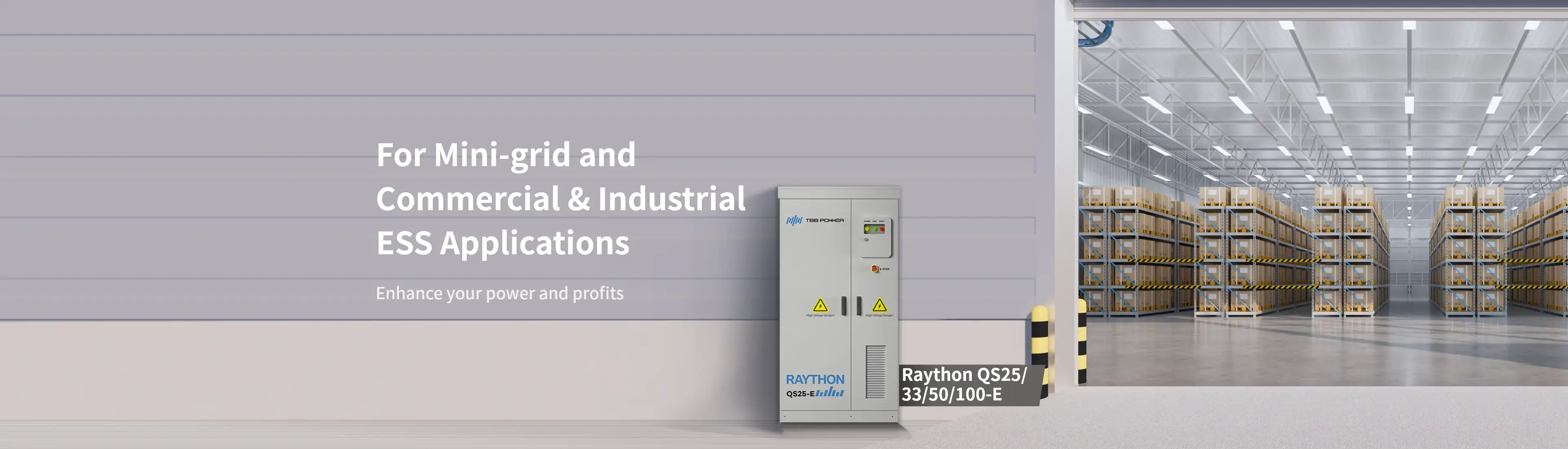 Raython QS series all-in-one ESS for mini-grid & Industrial and commercial energy storage applications